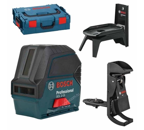 Лазерный уровень Bosch GCL 2-15 Professional с калибровкой + RM1 + BM3 + кейс
