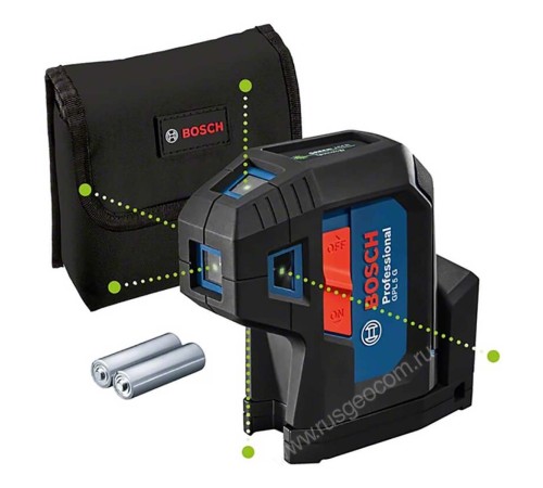 Лазерный уровень Bosch GPL 5 G Professional с калибровкой с зеленым лучом Лазерный уровень Bosch GPL 5 G Professional с калибровкой с зеленым лучом