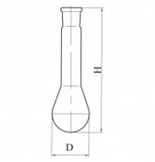 Колба Къельдаля со шлифом 1-500-29/32
