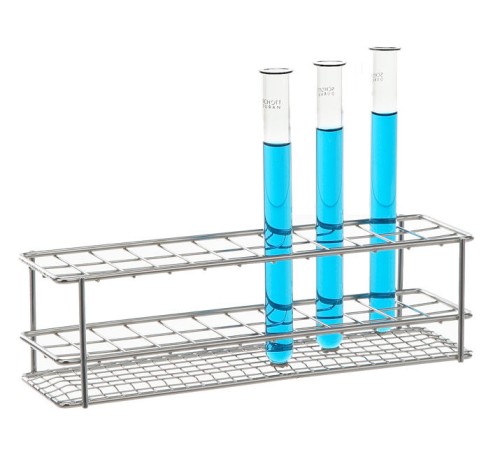 Штатив для пробирок Bochem, размеры 210x210x70 мм, на 100 пробирок, нержавеющая сталь