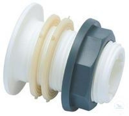8533-0100 Соединение контейнера Burkle, PP, 1 ", NW 24 мм, белый