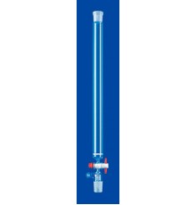 Хроматографическая колонка Lenz 600 мм, 430 мл, NS29/32, с фриттой, PTFE кран, боковой отвод GL18, стекло