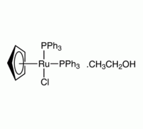 Хлор (циклопентадиенил) бис (трифенилфосфин) рутений (II) этанол аддукт, Ru 13,09%, Alfa Aesar, 1г