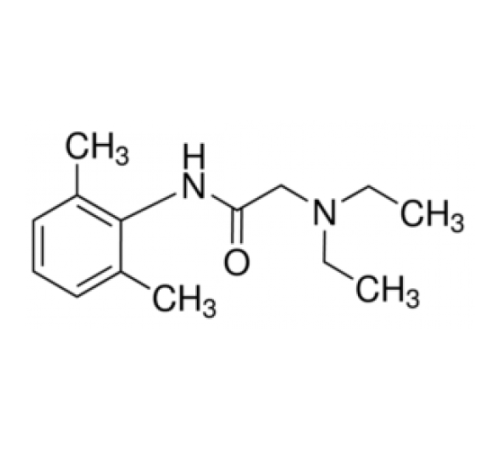 2-(диэтиламино)-N-(2,6-диметилфенил)-ацетамид, 97.5%, Acros Organics, 10г