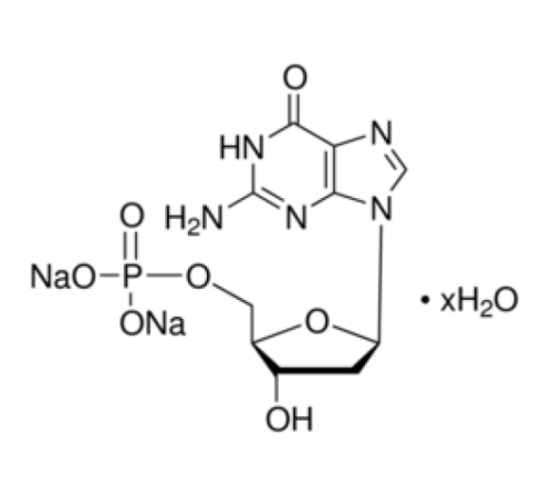 2'-дезоксигуанозин-5'-монофосфат динатриевая соль гидрата, 99%, Alfa Aesar, 5 г